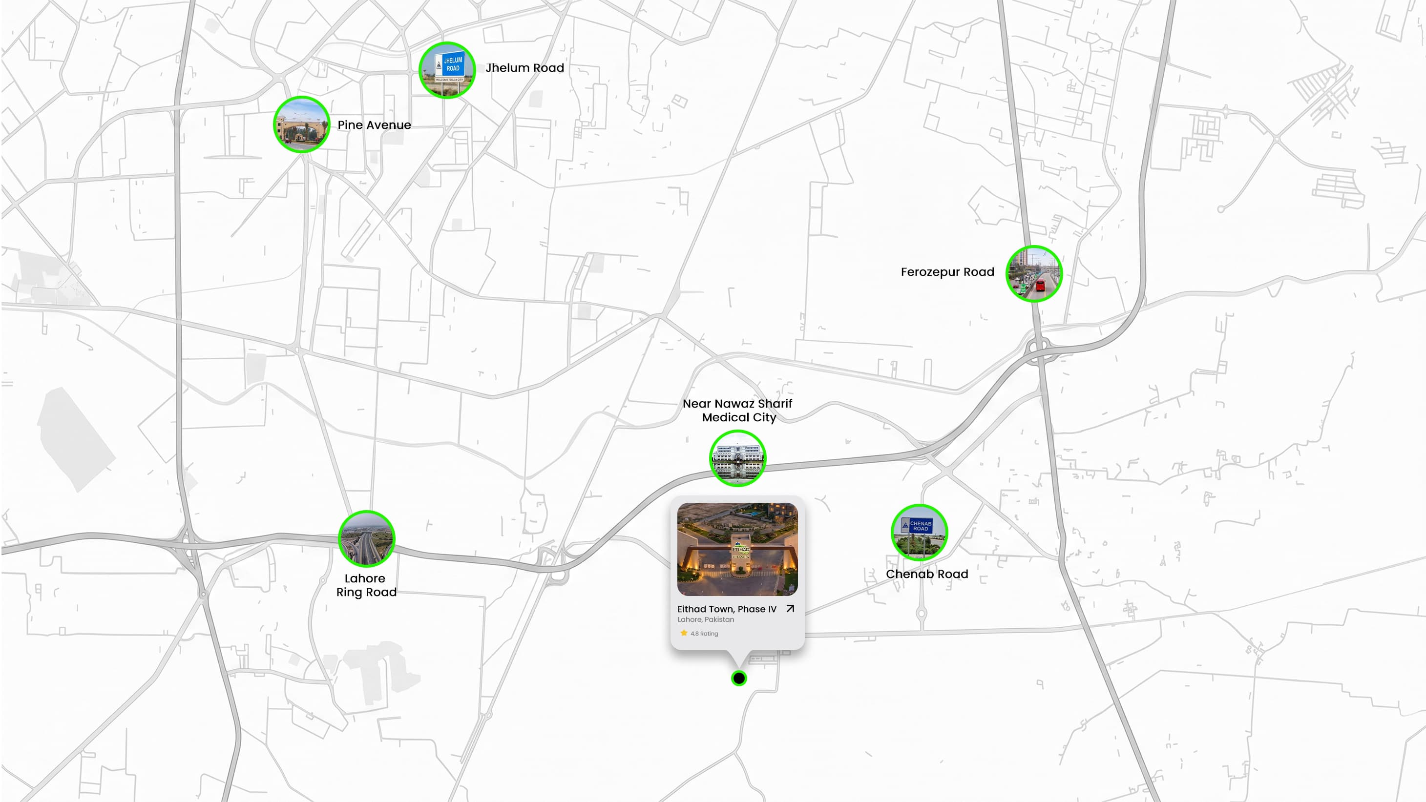 Etihad Town Phase 4 Location Map